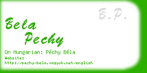bela pechy business card