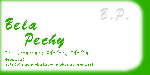 bela pechy business card